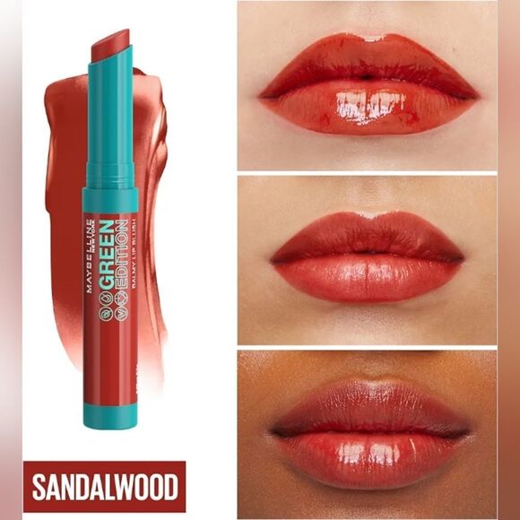 ๐น3/$12 Maybelline Green Edition Balmy Lip Blush 010 Sandalwood - Picture 2 of 8